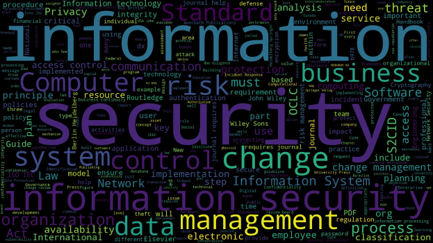 Ein kreisförmiges Wortwolken-Bild mit "Information Security" in verschiedenen Sprachen, angeordnet von größtem in der Mitte bis kleinster nach außen, in Blautönen.