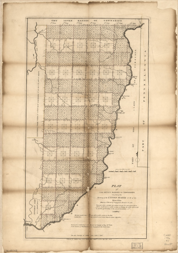 Detailiertes altes Illinois-Karte auf Papier mit handgeschriebenem Text, der Counties, Städte und geografische Merkmale auflistet.
