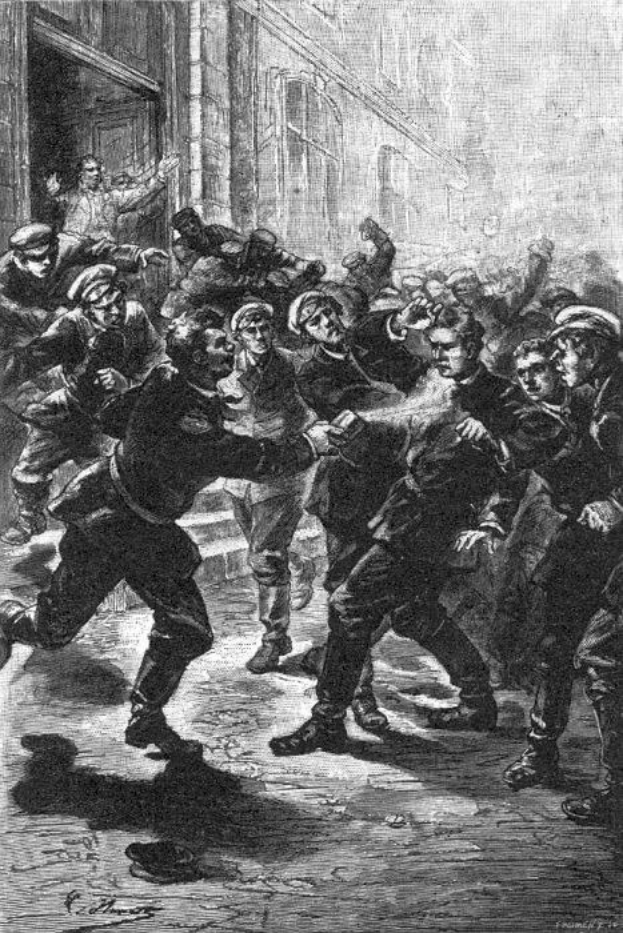 Im Gesicht und am Kopf getreten. Eine Gruppe junger Menschen verprügelt Passanten in einer Menschenmenge in Krasnodar