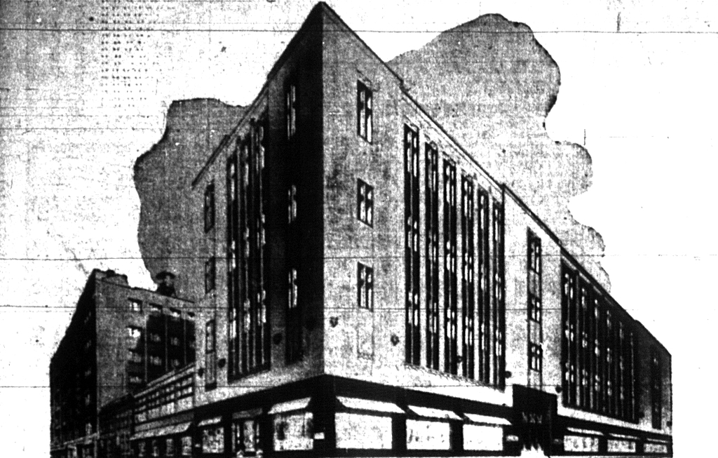 Ein bearbeitetes Bild eines Gebäudes.