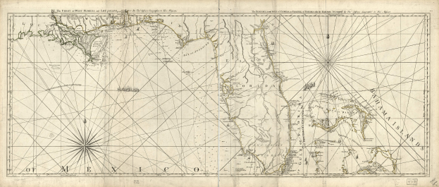 Eine Karte der Vereinigten Staaten mit einem Fokus auf dem Golf von Mexiko, umgeben von erklärendem Text.