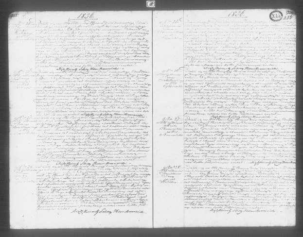 Schwarzes und weißes Mikroformdokument mit der Überschrift "Oberkanada-Landpetitionen 1763-1865" mit handgeschriebener Schrift, als Teil der Vereinigten Staaten von Amerika bezeichnet.
