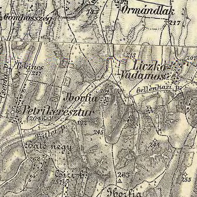 Alte topografische Karte von Ljubljana, Slowenien, mit detailliertem Text und Übersichtsbereich.